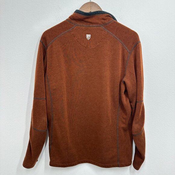 Kuhl Men's Size Large Lightweight Quarter Zip Burnt Orange Sienna Outdoors Hike - Picture 4 of 8